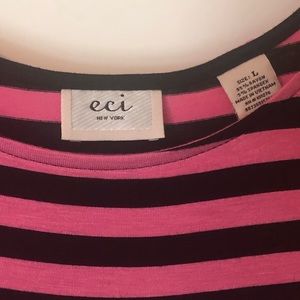 Pink and black stripe dress